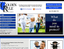 Tablet Screenshot of goldenruleinsurance.com